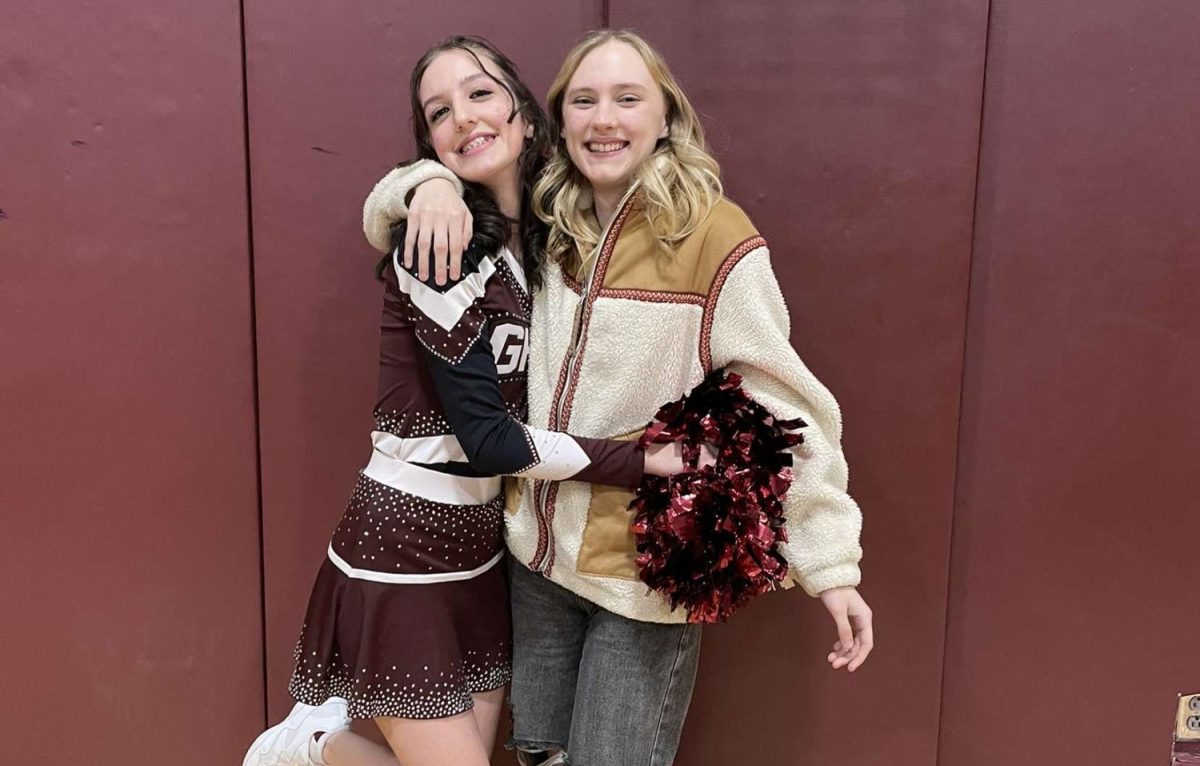 Addison Hogan as a GHS Cheerleader at first basketball game.