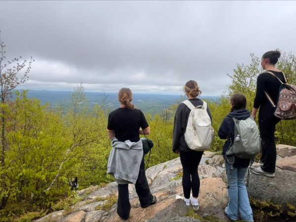 Students admiring the view.