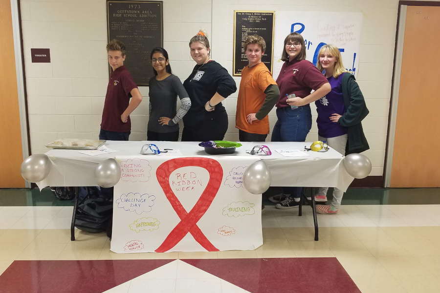 The Peer Outreach team behind Red Ribbon Week at GHS