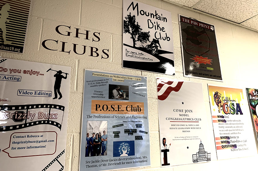A small sampling of the club options offered at GHS