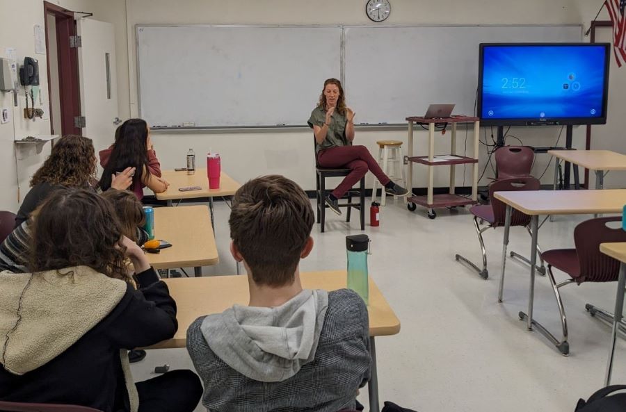 Anesthesiologist presents to Ms. Theriault's Women's Perspectives class