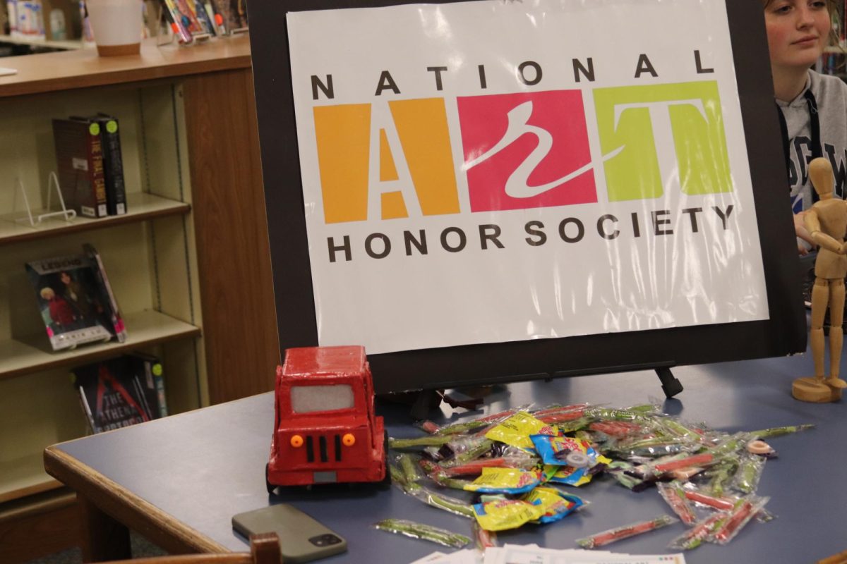 NAHS table in the library for Open House