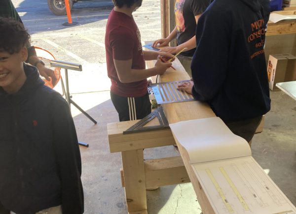 Wood Shop students at work